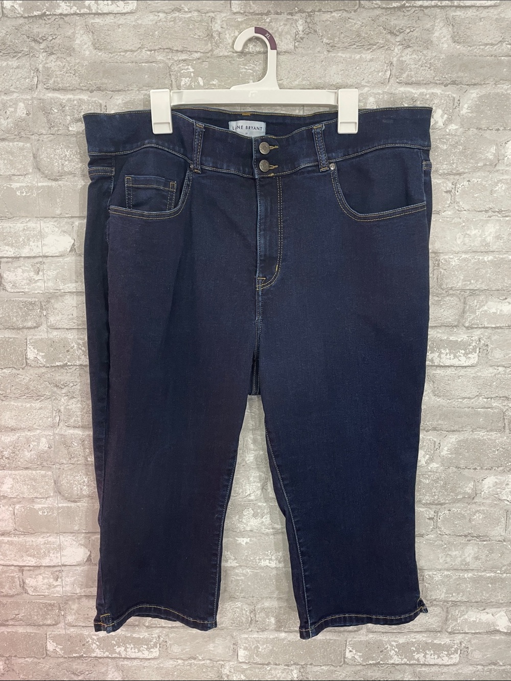 Lane Bryant Dark Indigo Cropped Pedal Jeans